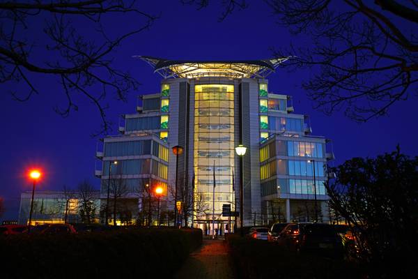 Cardiff at the blue hour. voco St David's hotel