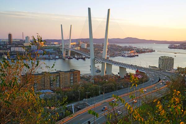 Golden Horn bay & Golden Bridge, Vladivostok