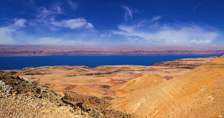 Road from Madaba To Dead Sea.