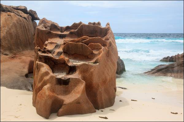 Granite rocks at Pointe Turcy. La Digue