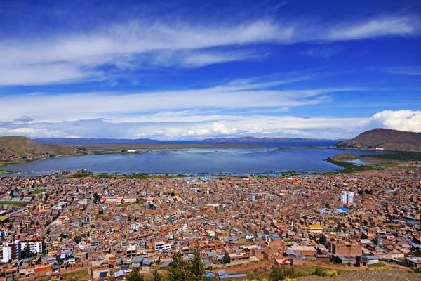 Panorama of Puno from Mirador El Condor