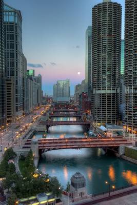 Chicago River at Dawn