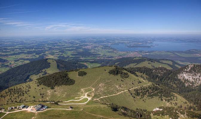 View from Kampenwand towards Chiemsee