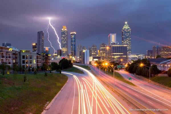 Lightning Storm Over Atlanta