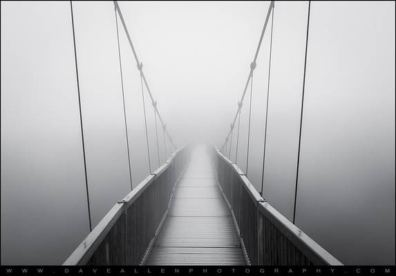 Heavy Fog at Grandfather Mountain NC - Bridge to Nowhere