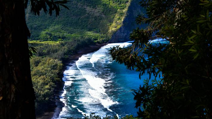 “Hiking to the Black Sand Beach in Waipi‘o Valley" * Hawaii