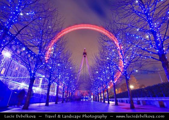 UK - England - London - London Eye - Millennium Wheel - During the build up to Christmas