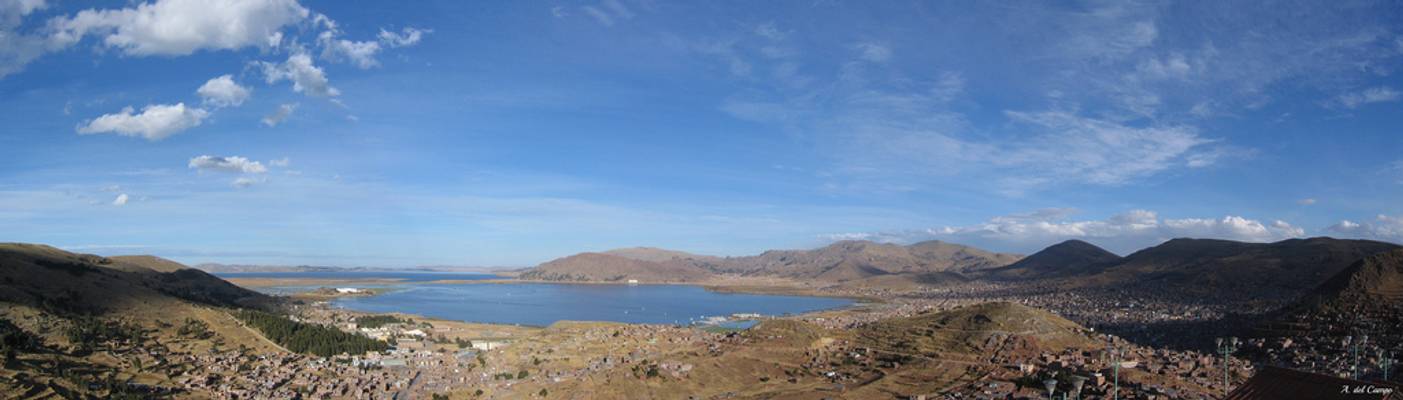 Puno and Lake Titicaca viewpoint