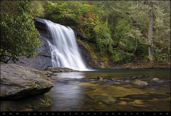 Silver Run Falls Waterfall Cashiers NC Blue Ridge Mountains