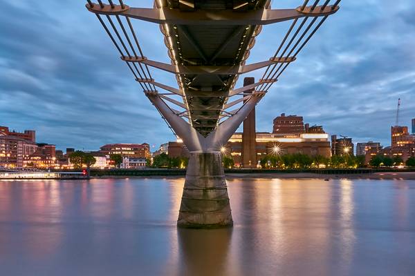 Millennium Bridge and Tate Modern - London, UK