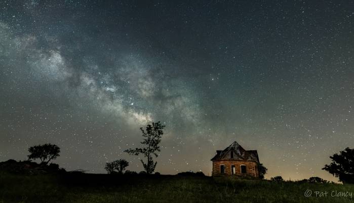 Abandoned Homestead and Milky Way