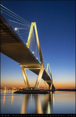 Charleston SC Arthur Ravenel Jr. Bridge at Sunset