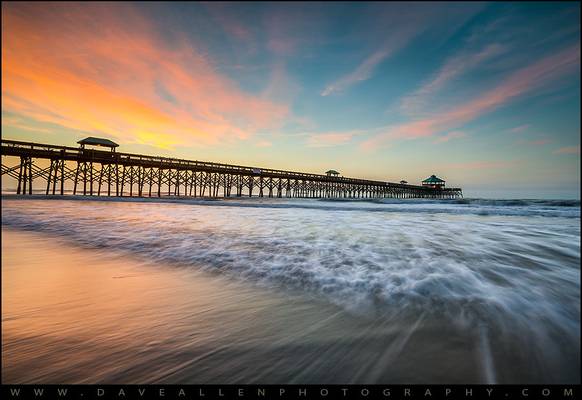 Folly Beach Pier at Dawn - Charleston SC