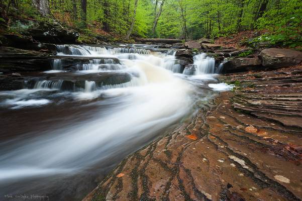 Spring Waterfalling in the Central Pennsylvania Allegheny Mountains