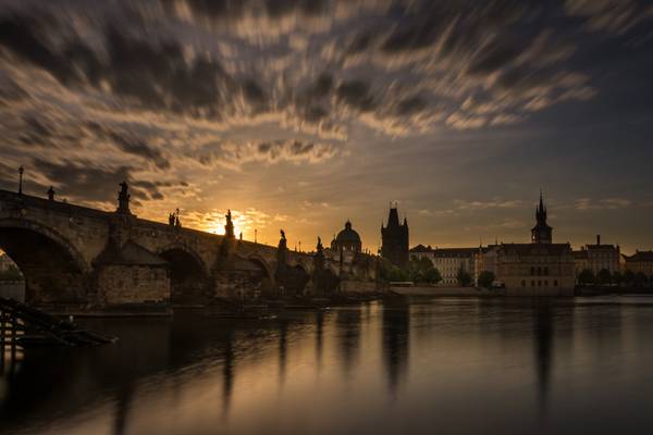 Sunrise at Charles Bridge - Prague