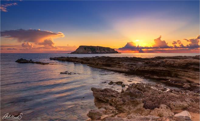 Sunset near Peyia, Cyprus.