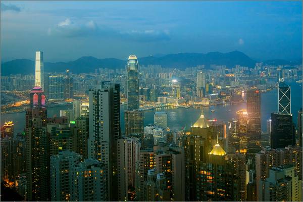 Hong Kong twilight from Victoria Peak