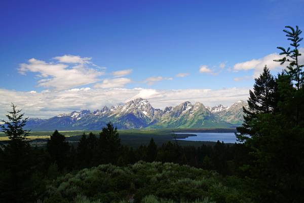 Teton range from Signal mountain, Wyoming, USA