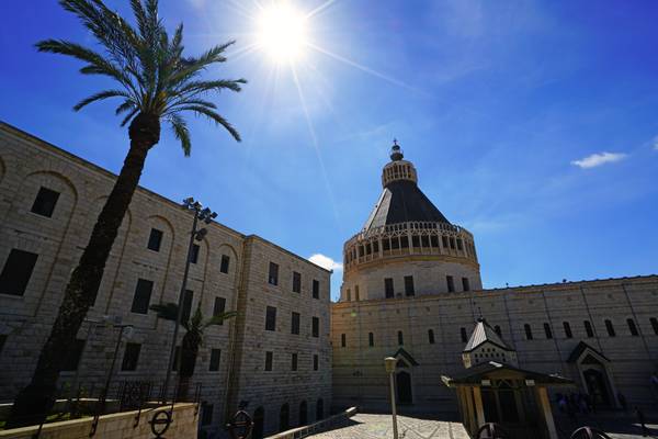 Sunshine over Basilica of the Annunciation, Nazareth, Israel