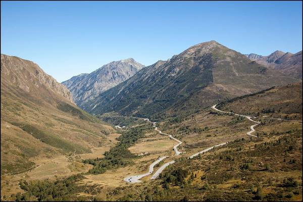 Looking back to France from Andorra border