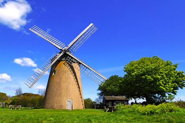 Bembridge Windmill on a beautiful sunny day, Isle of Wight