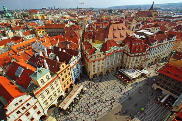 Old Town Square of Prague from the Tower