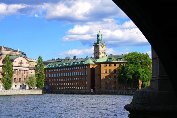 View from under Vasabron bridge, Stockholm