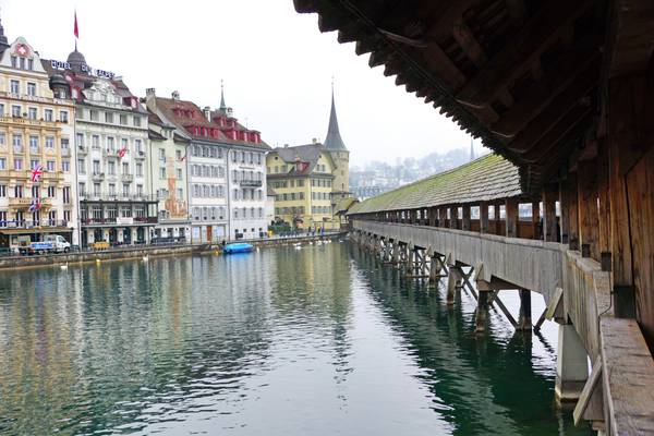 Rathausquai from Kapellbrücke, Luzern