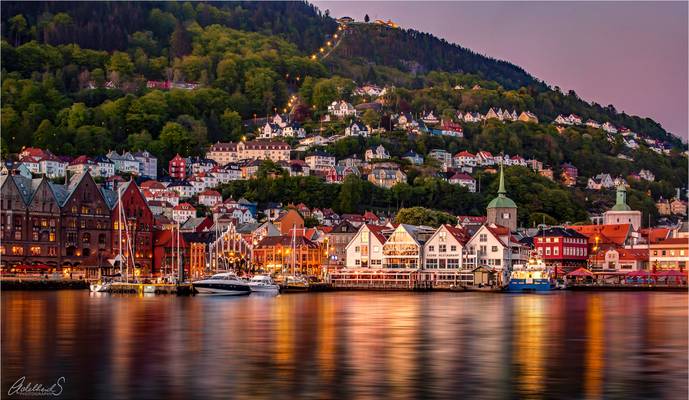 Summer evening in Bergen, Norway