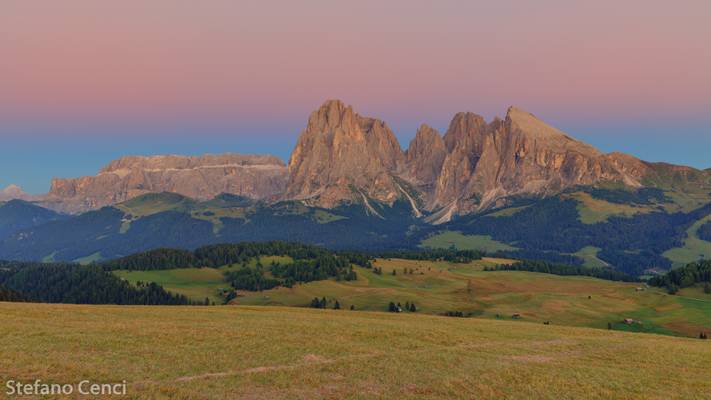 Sunset on Alpe di Siusi