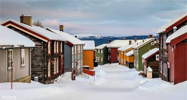 A Wintry Lane, Røros, Norway