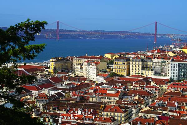 Gorgeous view of Lisbon from Castelo de S.Jorge, Portugal