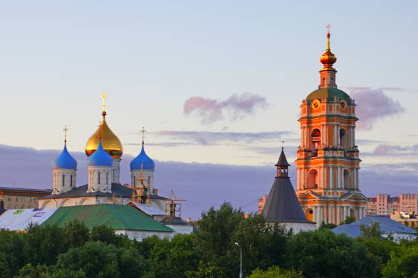Novospassky Monastery by sunset, Moscow