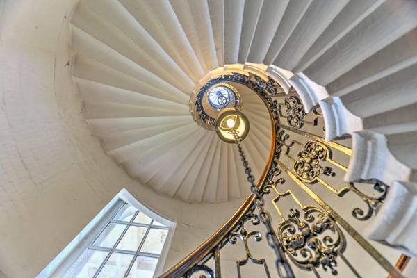 Spiral staircase inside Old Royal Naval College, Greenwich