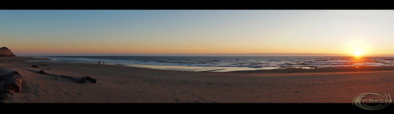 Oregon Coast panorama at sunset