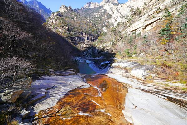 Picturesque Singye stream in the Diamond mountains, North Korea