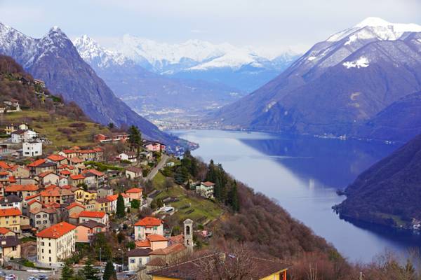 East view from Monte Brè, Ticino