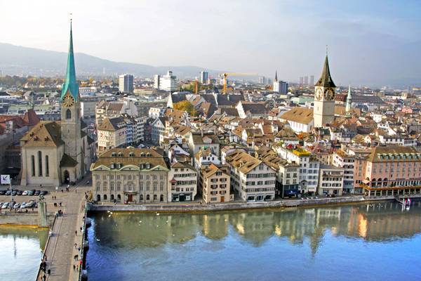 Zurich skyline from Grossmunster