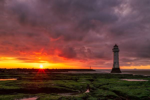 1st New Brighton Lighthouse sunset shot of the year......