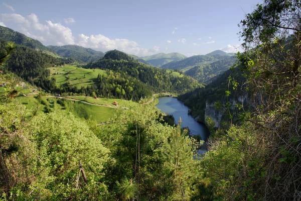 Spajici lake view from the dam, Serbia