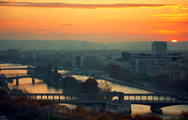 River Seine Sunset, Paris