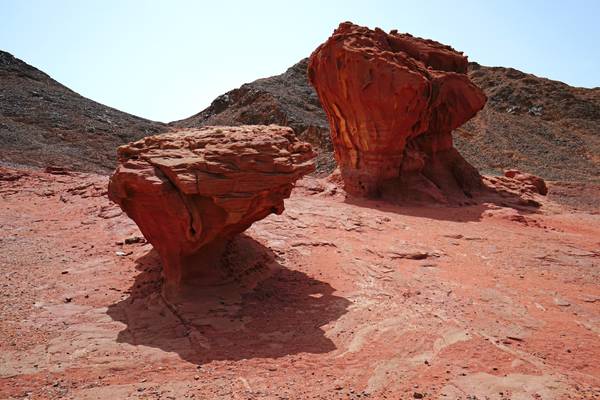 The Mushroom and a Half rocks, Timna Park, Israel