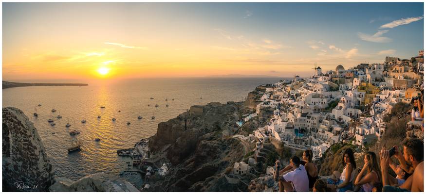 celebrating the sunset