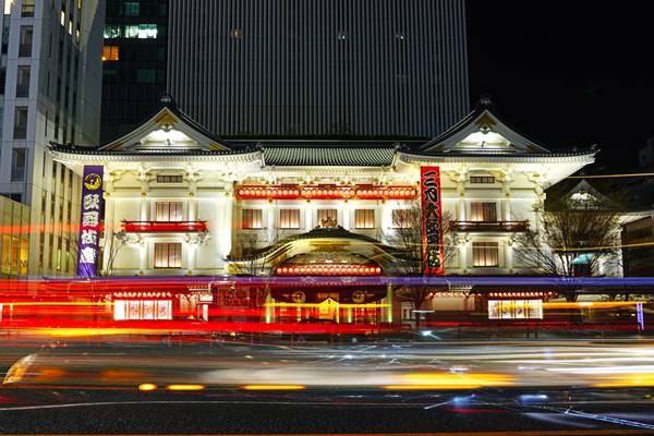 Tokyo by night. Kabuki-za Theatre, Ginza