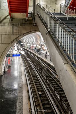 Cité metro station near the Notre Dame, Paris - France