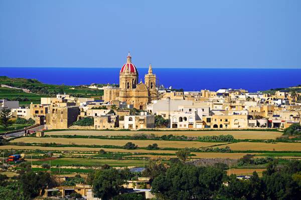 Corpus Christi Church from Citadella, Gozo, Malta