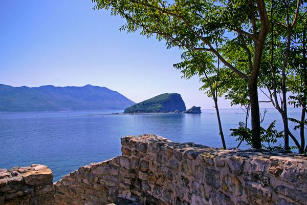 St Nicola's isle from Budva, Montenegro