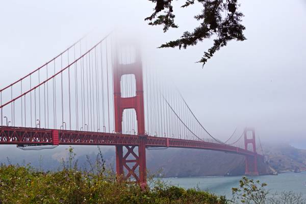 Fog over Golden Gate Bridge, San Francisco