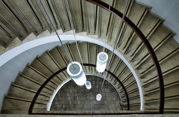 staircase and lights