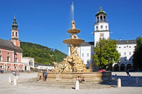 Fountain at Residenzplatz, Salzburg